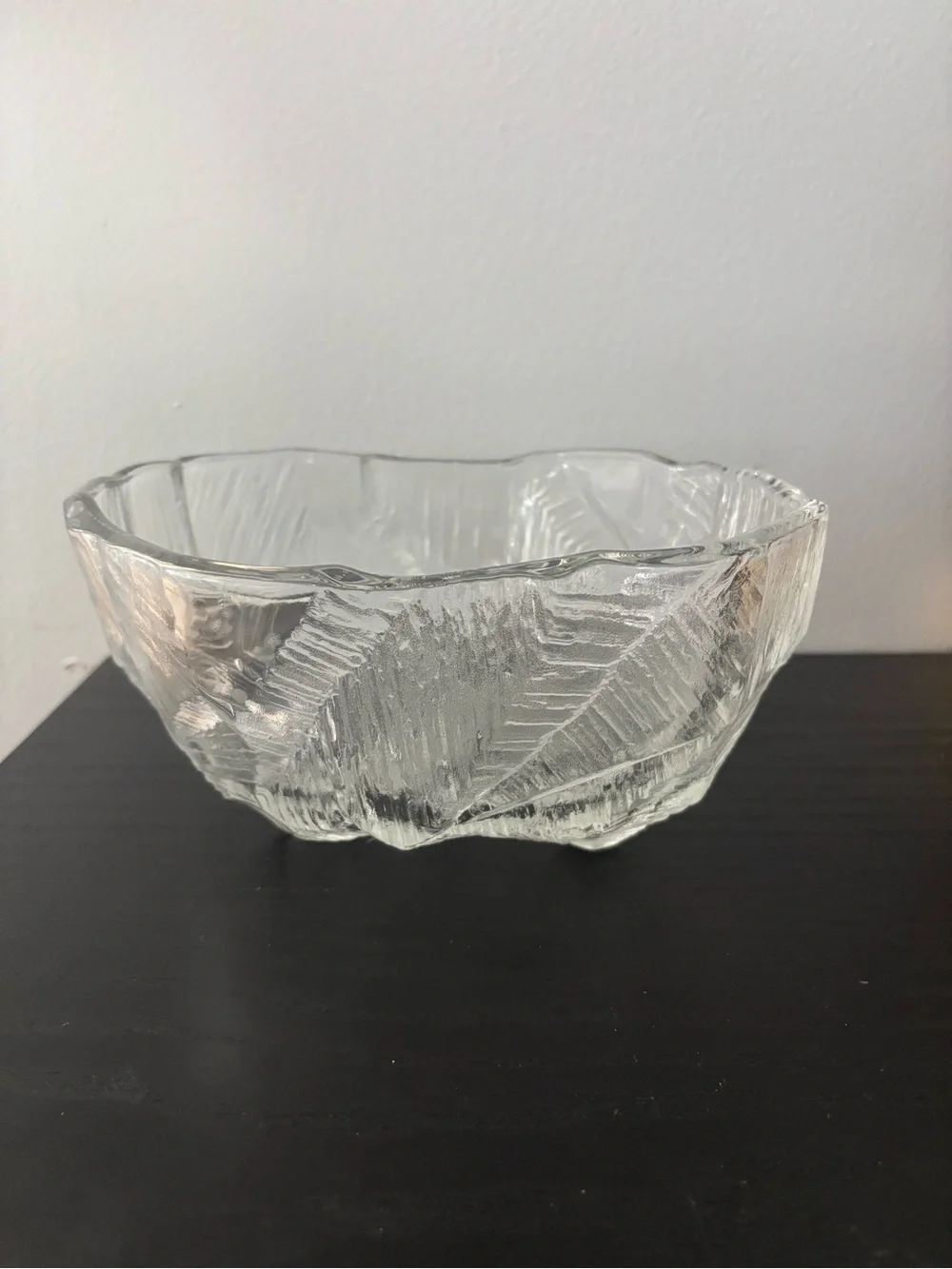 Mikasa Hoya Vintage Crystal Iceberg Bowl Japan 1970s Serving wear Glacier Salad
